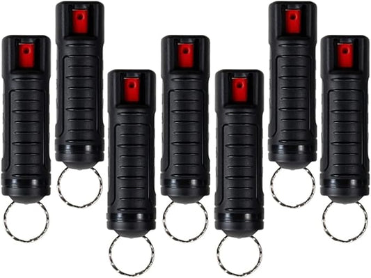 Police Magnum Bulk Pepper Spray Keychain Self Defense- Tactical Maximum Strength- Belt Clip Safety Key Chains for Women & Men- Made in The USA