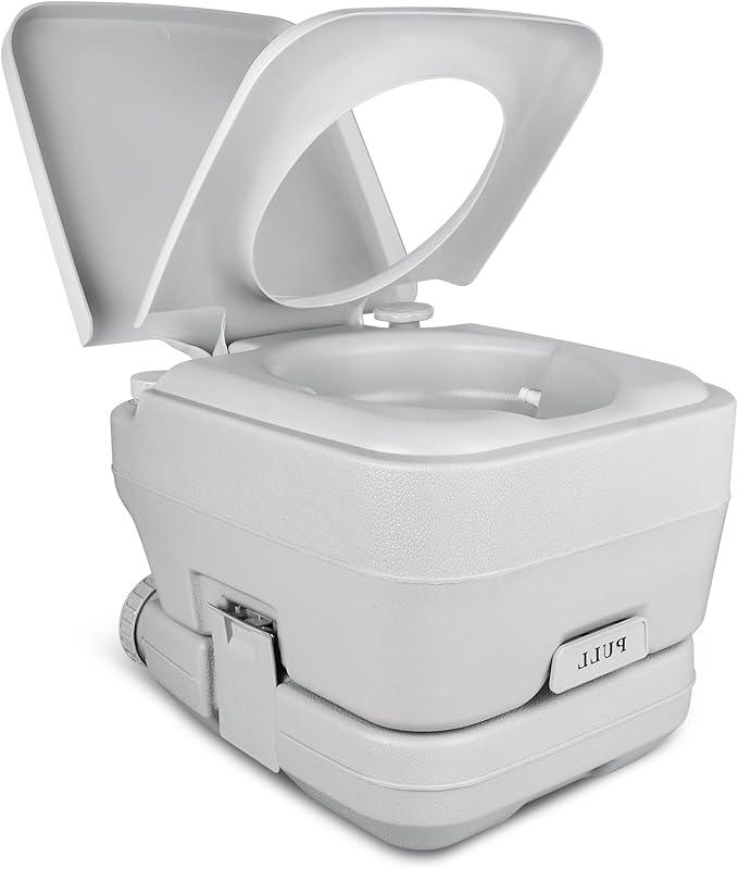 YITAMOTOR 3.2 Gallon RV Toilet, Composting Camping Portable Toilet with Odor-Sealing Slide Valve, Double Water Spouts, Leakproof for Adults, Hiking, Outdoors, Travel, Camping, Hiking