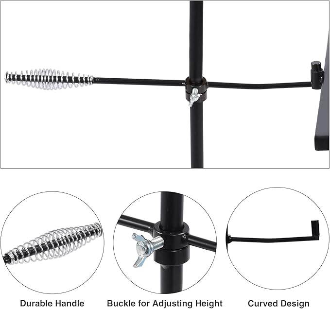 Lineslife Swivel Campfire Grill Grate, Adjustable Heavy Duty Steel Fire Pit Grill Grate Over Fire Pit, Open Fire Grill with Carrying Bag for Outdoor Cooking Camping, Rectangle Black