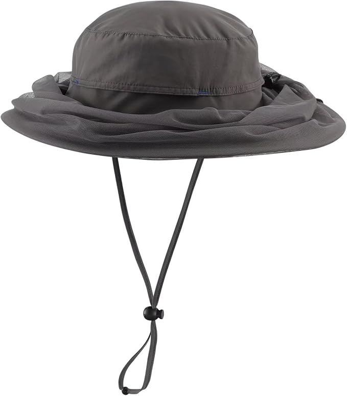 Connectyle Men's Mosquito Net Hat for Fishing Gardening Beekeeping Hiking Boonie Hat Outdoor UPF 50+ UV Sun Protection Hat