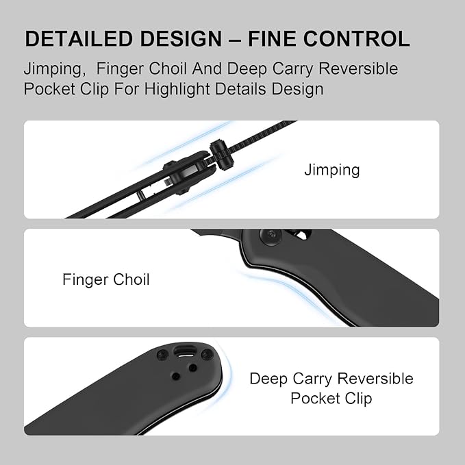Kizer Drop Bear 2 Pocket Knife, 2.84" Nitro-V Drop Point Blade Folding Knife with Gray Aluminum Handle, Clutch Lock EDC Knives with Jimping on Spine for Men Women V3619.2KD2