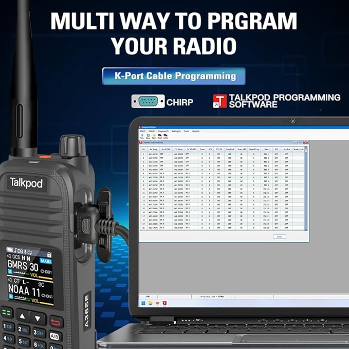 A36SE GMRS Handheld Radio Long Range, Multi Band Walkie Talkie with 771 Aviation Antenna ＆ 805 Antenna, Type-C Rechargeable Battery, AM/FM Reception, NOAA, Two Way Radio with Earpiece (Black)