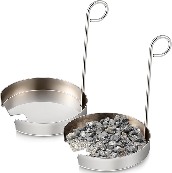 2 Pack Ash Remover Compatible with Pit Boss Camp Chef Pellet Grill Burn Pot Stainless Steel Pellet Grill Burn Pot Cleaning Accessories Ash Away Cleaning Ash Remover for Burner Gridiron