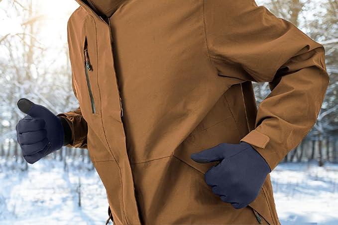 Winter Waterproof Gloves for Women: Water Proof Touch Screen Gloves for Men Running Hiking, Cold Weather Touchscreen Gloves for Phone Texting, Warm Snow Water Resistant Thermal Gloves Black