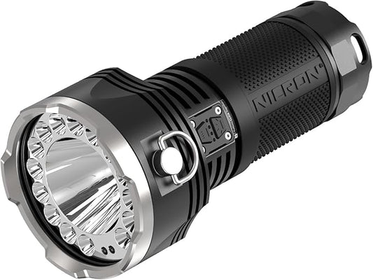 NICRON B400 Rechargeable Flashlights 16000 High Lumens, 3280ft Long Range, Super Bright LED Flashlight Type C Charged, 6 Modes Long Lasting 210 Hours, IPX8 Waterproof for Emergencies, Camping