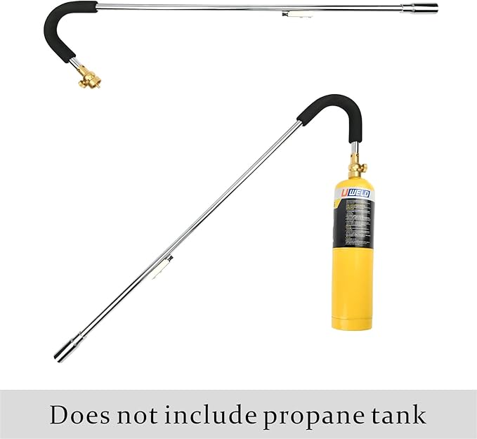 CAMPFIRE Propane Torch Weed Burner Propane Weed Torch with Turbo Trigger Push Button Igniter,Garden Torch for Weeds for Roof Asphalt,Ice Snow,Road Marking,Charcoal