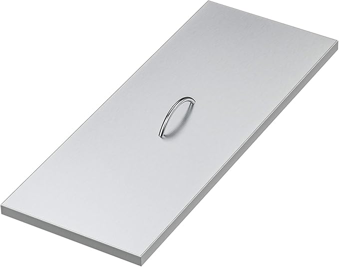 Stanbroil Fire Pit Burner Pan Cover 33" x 13", Fits 30 x10 Inches Drop-in Burner Pan, Stainless Steel