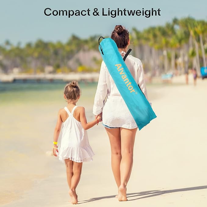 Alvantor Beach Tent Coolhut Plus Beach Umbrella Sun Shelter Cabana Automatic Pop Up UPF 50 Sun Shade Portable Camping Hiking Canopy Easy Set Up Light Weight Windproof Stable 2-3 Person