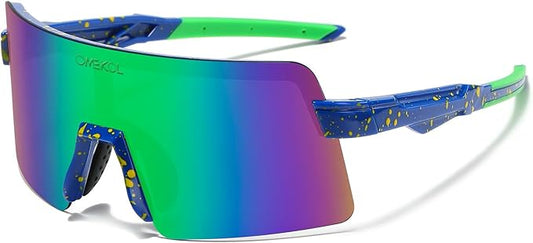 OMEKOL Two Sizes For Adults and Youth Polarized Sunglasses Men Women Outdoor Sport Baseball Glasses UV400 Cycling Eyewear