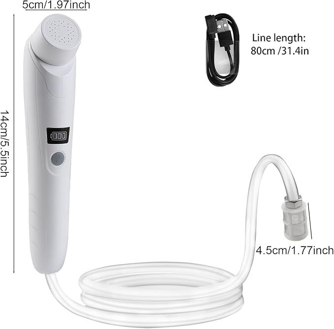 Portable Outdoor Shower,Handheld Electric Shower,IPX6 Waterproof,USB Charging,Built-in Battery,Compact and Portable,Suitable for Outdoor Camping,Beach Bathing,Hiking,pet Bathing