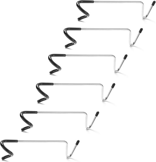 6PCs Garage Shelving Storage Outdoor Camping Lantern Non-Slip Bird Feeder Kitchen Shelving Pole Hooks