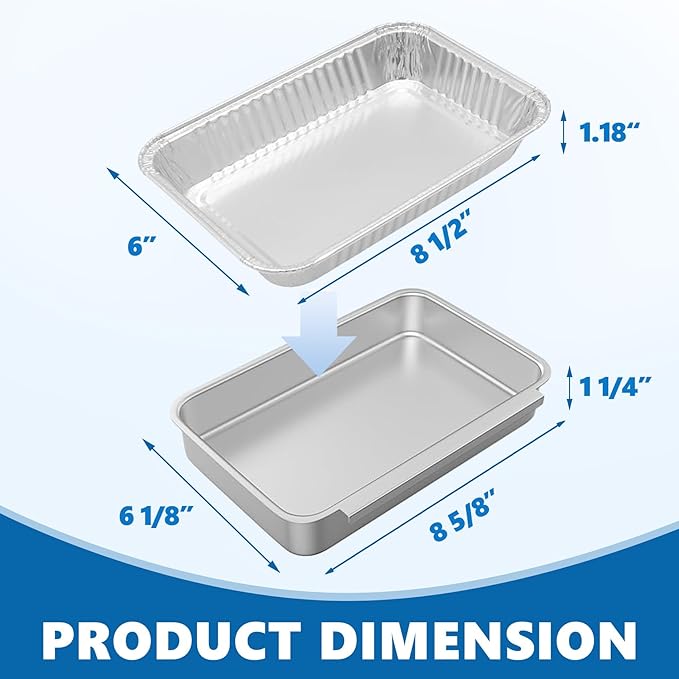 SafBbcue 93305 Grease Catch Pan for Weber Spirit e-210 e-220 e-310 e-320 e-330 Genesis II e-310 e-315 e-325 e-330 e-335 Grill Grease Tray with Disposable Drip Liners,Replacement Part for Weber#83156