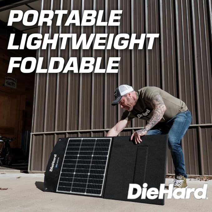 DieHard Portable Power Station 1000-Watt (2000-Watt Peak) - Quiet, Lightweight Solution for Home Backup, Weather Emergencies, Outdoor Recreation, Jobsite (200-Watt Solar Panel)
