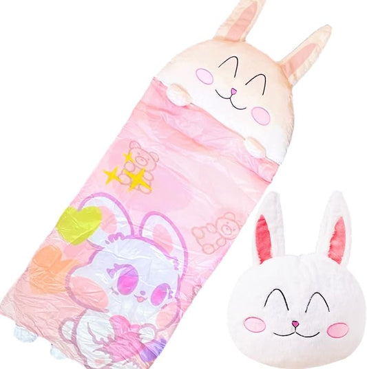 Sleeping Bag for Kids, Preschool Nap Mat, Toddler Sleeping Bag with Pillow for Daycare, Ages 3+, Large Size