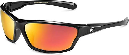 Nitrogen Polarized Wrap Around Sport Sunglasses for Men Women UV400 Driving Fishing Running Sun Glasses