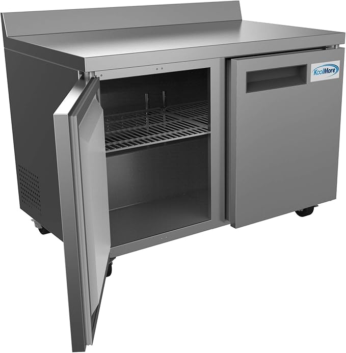 KoolMore FWT-2D-12C Commercial, Freezer Double Door, Stainless Steel