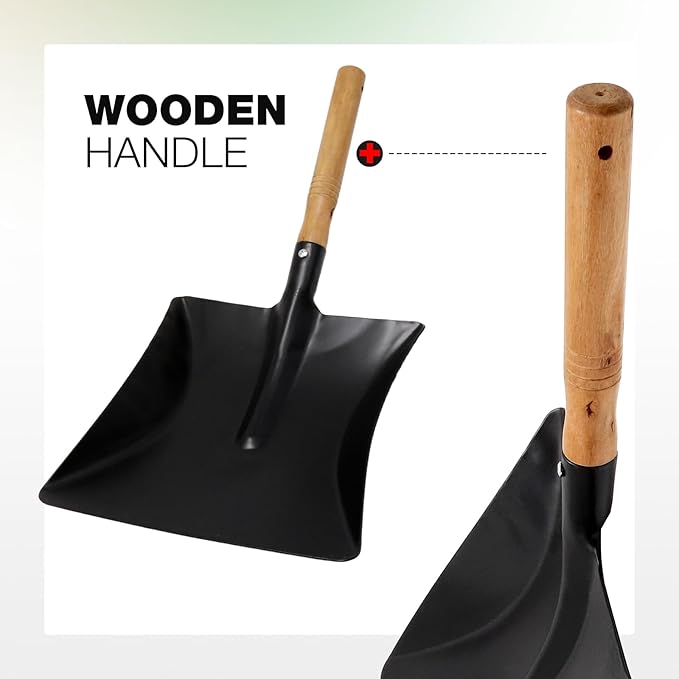 Fireplace Ash Shovel Tool Scoop Dust Pan Coal Hand Shovel Fire Stove Fireplace Trowel Ash Sweep Farm Wood