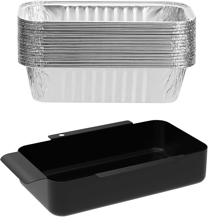 BBQ Future G416-0015-W1 Grill Grease Pan Replacement for Performance 463331221 463242716 463365021 9328812P06 G325-5703-W1 Grease Tray Cup with 10-Pack Aluminum Disposable Oil Drip Pan
