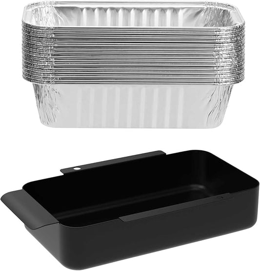 BBQ Future G416-0015-W1 Grill Grease Pan Replacement for Performance 463331221 463242716 463365021 9328812P06 G325-5703-W1 Grease Tray Cup with 10-Pack Aluminum Disposable Oil Drip Pan