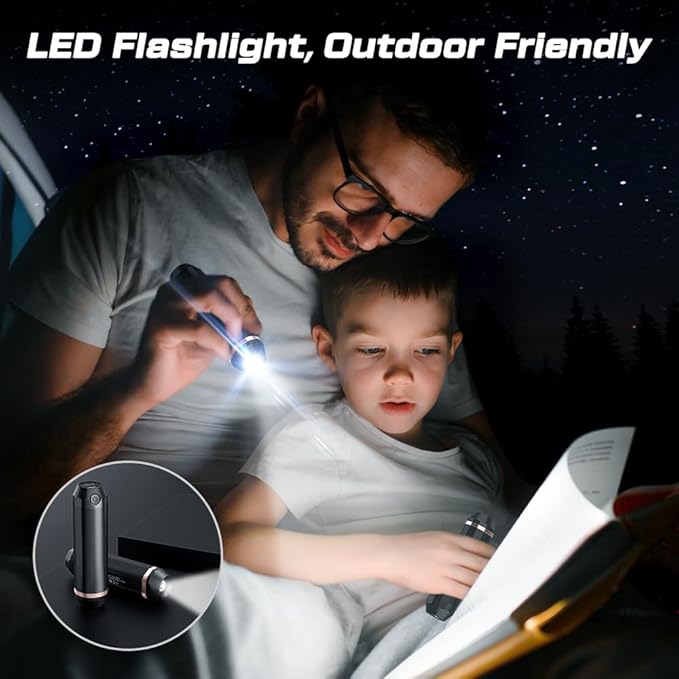 3-in-1 Hand Warmers Rechargeable 10000mAh, Electric Hand Warmer with Power Bank, Flashlight, 2 Pack 360°Heating Portable Pocket Heater, Gifts for Men, Women, Hunting, Camping Accessories