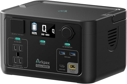 Portable Power Station, 300W Solar Generator (Peak 600W), 192Wh LiFePO4 Battery Backup, 1.5hrs Fast Charging, for Hurricane Emergency/Outdoor Camping/Traveling/Home Use (Solar Panel Optional)