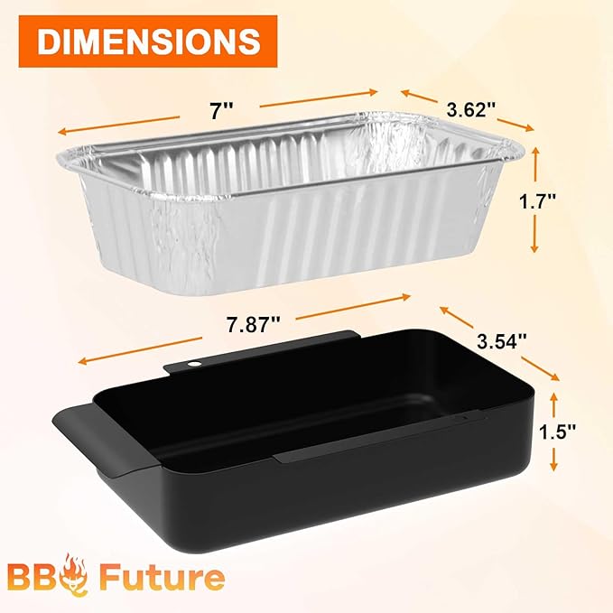 BBQ Future G416-0015-W1 Grill Grease Pan Replacement for Performance 463331221 463242716 463365021 9328812P06 G325-5703-W1 Grease Tray Cup with 10-Pack Aluminum Disposable Oil Drip Pan