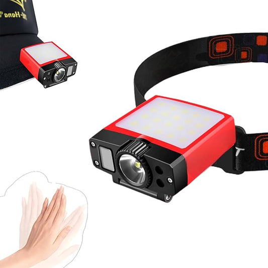 Clip-on Cap Light - with Motion Sensor, can be Charged in The Matching Magnetic Charging Box, 180° Wide Angle Adjustable (Floodlight*1, 1)