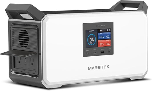 Portable Power Station M1200, AC Fast Charging, 1030Wh 6000+ Cycles LiFePO4 Battery, w/2 1000W AC outlets(Power Lifting 1200W), for Outdoor Camping, Off-Grid, Power Outage