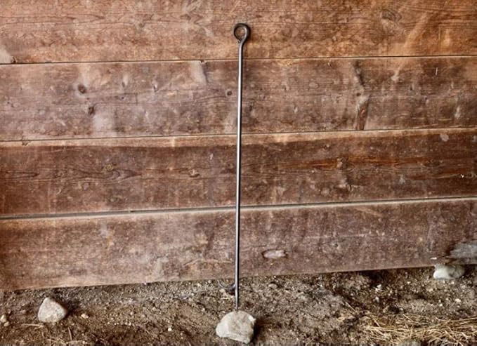 Heritage Fire Poker 34' - Iron Fire Pit Fireplace Campfire Poker Indoor/Outdoor Blacksmith Hand Forged Handmade in Maine USA, Black