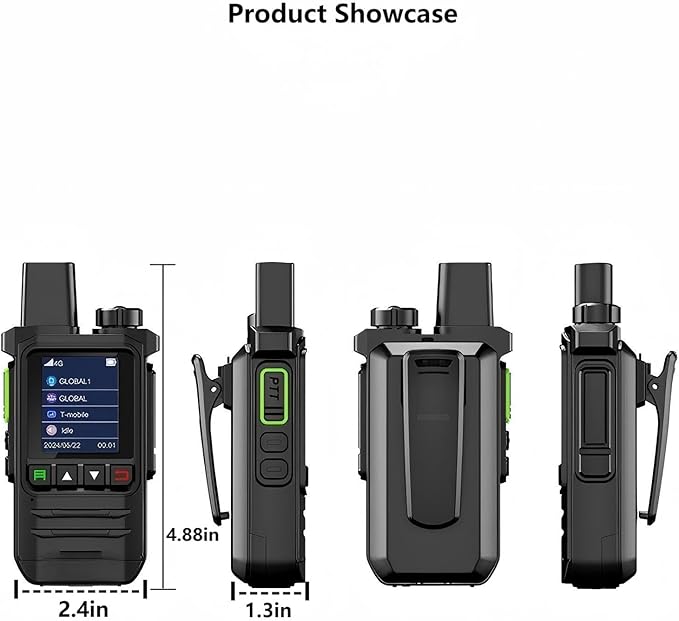 Global Walkie Talkies with SIM Cards 2-Pack - Unlimited Range Two-Way with 5000mAh Rechargeable Battery - PoC Two Way for Security, Outdoor Adventures & Travel Teams.