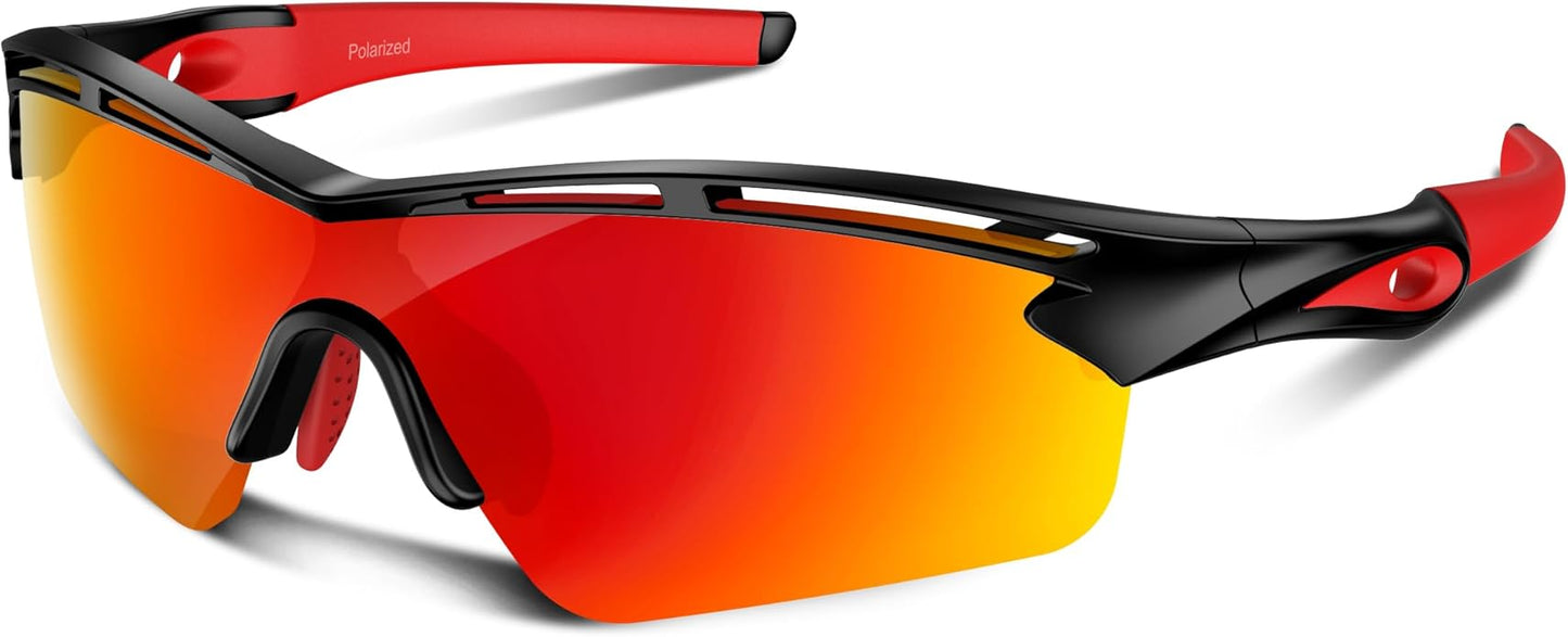 Rosemal Sports Sunglasses Polarized Cycling Sunglasses Running Driving Fishing Hiking for Men Women UV400 TAC TR90