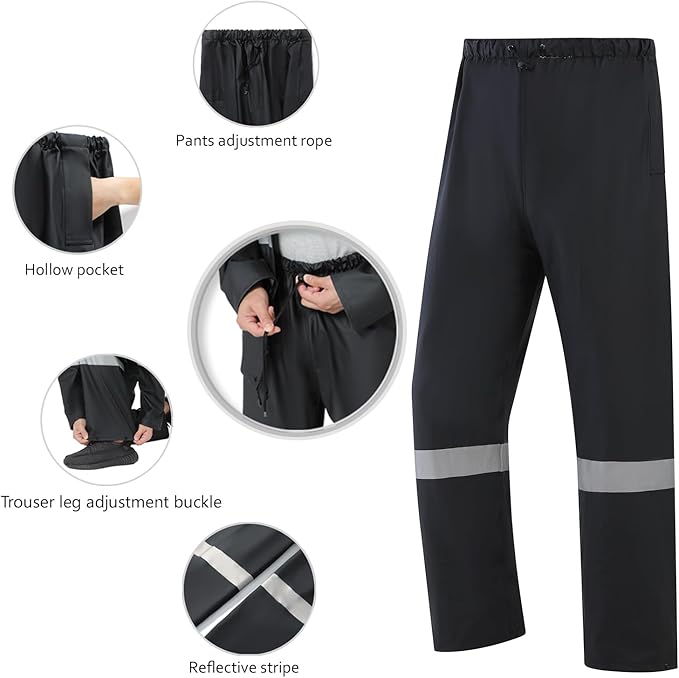 Rain Suits for Men Waterproof Heavy Duty Rain Gear Women Jacket Coat with Pants