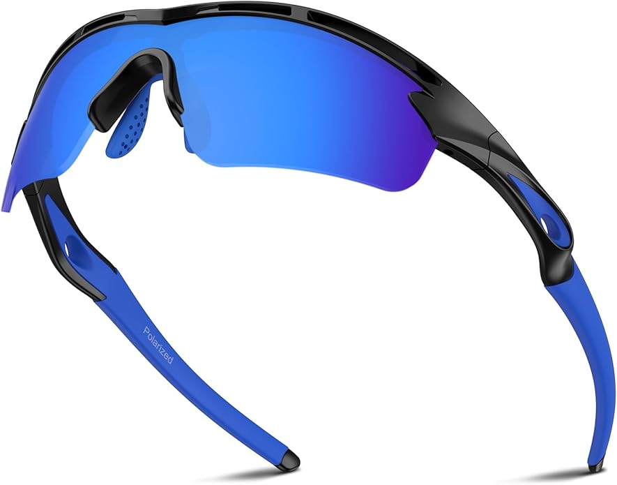 Rosemal Sports Sunglasses Polarized Cycling Sunglasses Running Driving Fishing Hiking for Men Women UV400 TAC TR90