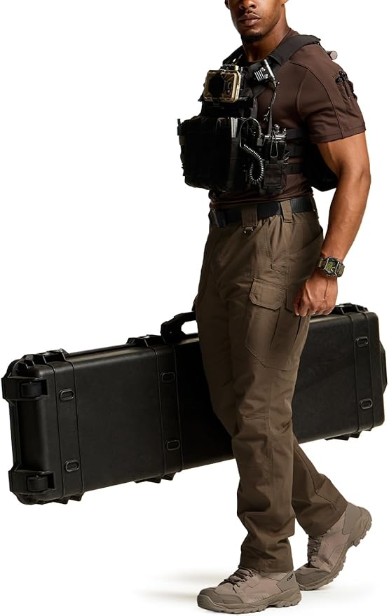 CQR Men's Tactical Pants, Water Resistant Ripstop Cargo Pants, Lightweight EDC Work Hiking Pants, Outdoor Apparel