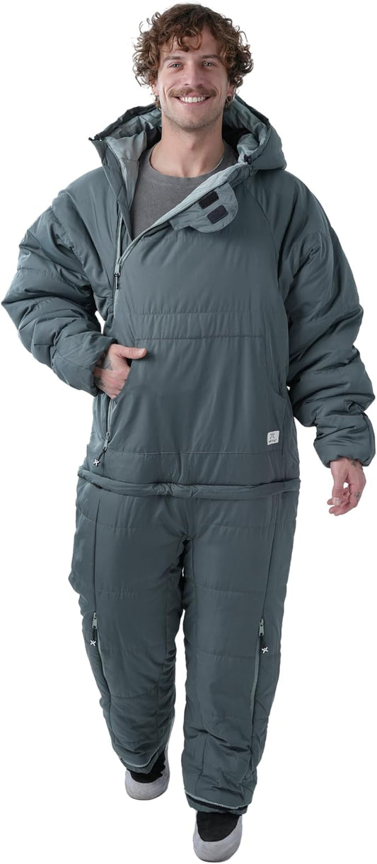 Selk'bag SWYTCH Original Wearable Sleeping Bag & Jacket | Convertible 2-in-1 Design, Water-Resistant, Eco-Friendly for Camping, Hiking, Travel, Skiing and Casual Use