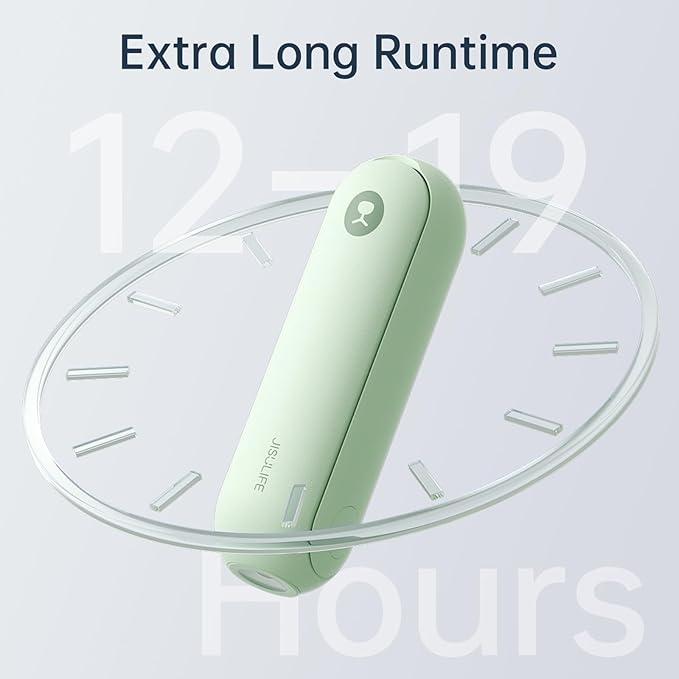 JISULIFE Portable Handheld Fan, Mini 3 In 1 with Rechargeable Battery, Personal Pocket Fan for Travel, Outdoor, USB Power Bank, Flashlight, Essential Ideal Gifts for Summer/Concert/Vacation - Green