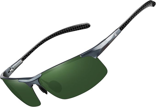 BIRCEN Polarized Carbon-Fiber Sunglasses for Men: Ultralight UV Protection Sun Glasses for Outdoor Sports Fishing Golf Hiking