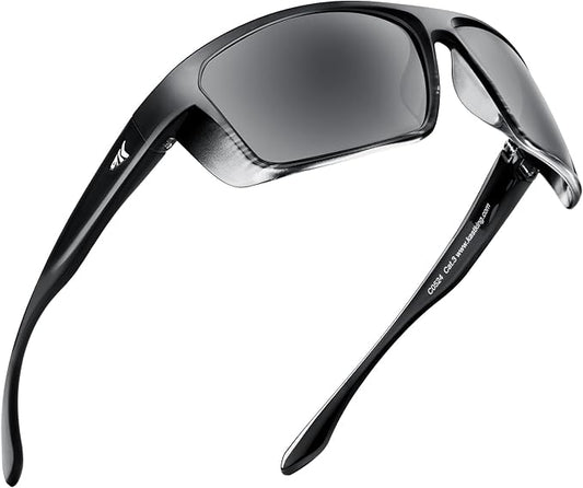 KastKing Huzzah Polarized Sport Sunglasses for Men and Women, Ideal for Driving Fishing Cycling and Running,UV Protection