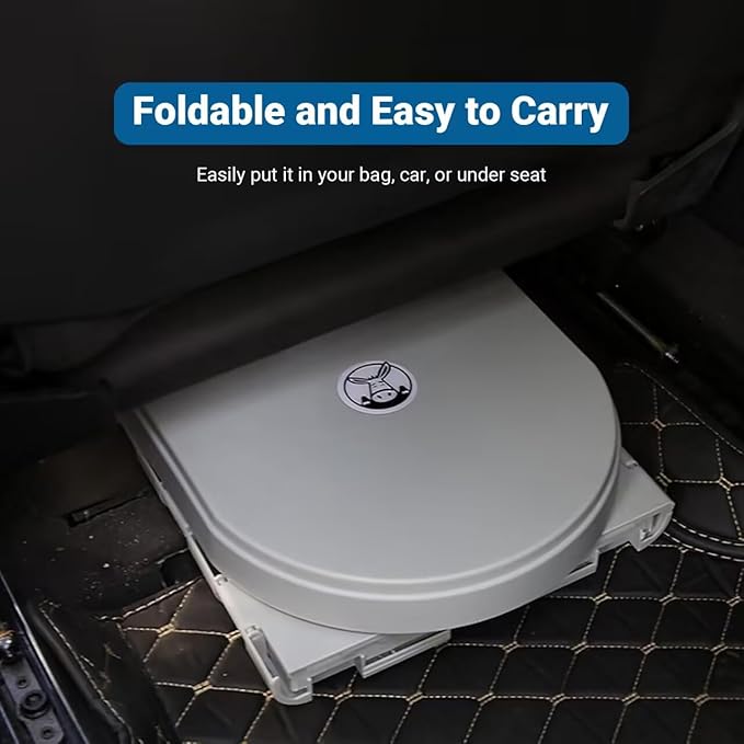 Portable Toilet, Camping Toilet for Adults with Lid, XL Folding Travel Toilets with Bags for Emergency Use, Foldable Porta Potty for Car, Outdoor Camp, Road Trip, Hiking and Truck Drivers