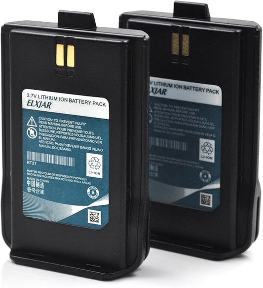 (2-Pack) 3.7V 1100mAh Li-ion Battery Replacement for Retevis RT27 RT27V Two Way Radio Walkie Talkies