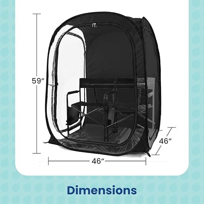 WeatherPod® The Original Shark Tank MyPod™ 1-2 Person Pop-Up Pod - Stay Warm, Dry, and Out of The Sun - Weather Pod for Sports, Rain, or Wind