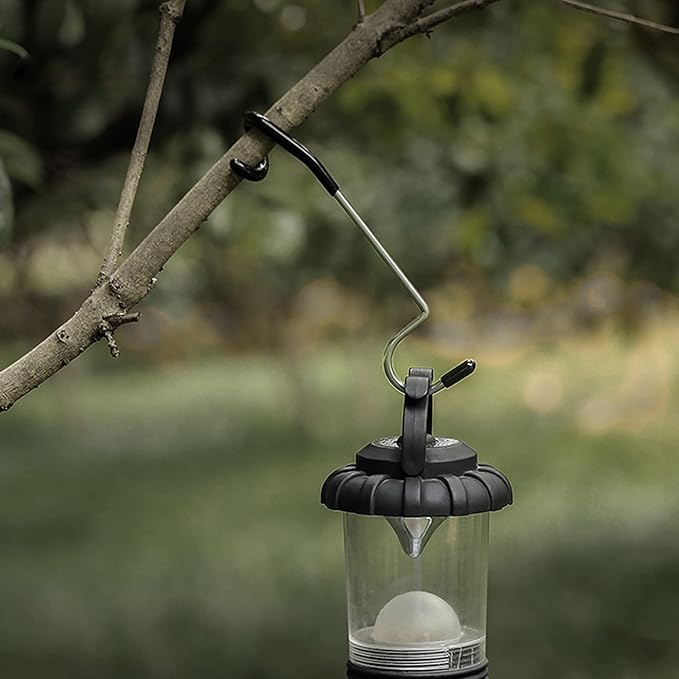 6PCs Garage Shelving Storage & Outdoor Camping Lantern Hooks, Non-Slip Bird Feeder & Kitchen Shelving Pole Hooks