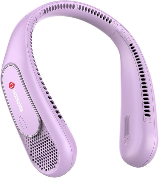 Neck Fan, Hands Free Bladeless Neck Fans Portable Rechargeable, 6000 mAh Battery Operated Wearable Personal Fan, Cooling Neck Fan, 3 Speeds, USB Fan Gifts for Men, Women, Travel, Outdoor