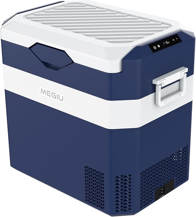 12 Volt Refrigerator Car Fridge Portable 12V 40 Quart Freezer Compressor Cooler 12V/24V DC 110～240 V AC for Truck Van RV Camper SUV and Home Use