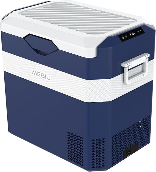 12 Volt Refrigerator Car Fridge Portable 12V 40 Quart Freezer Compressor Cooler 12V/24V DC 110～240 V AC for Truck Van RV Camper SUV and Home Use