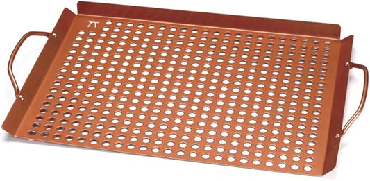 Outset QN71 Large Grill Grid with Handles, Copper Non-Stick