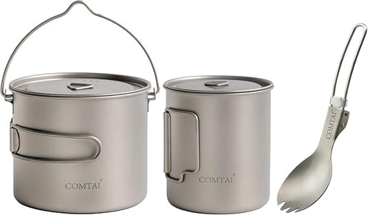 Titanium Camping Cookware Set 1100mL