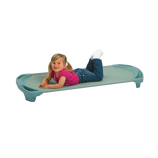 Angeles SpaceLine Cot, Teal Green (Set of 4) – Standard Size 55” by 22” by 5” Standard (Pack of 4) (AFB5735AGN)