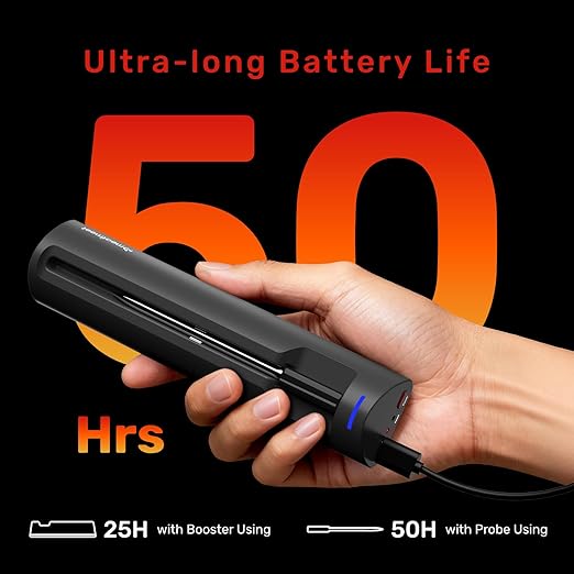 Pro WiFi Wireless Meat Thermometer Digital, Bluetooth Meat Thermometer Wireless, Smart App Monitoring, IP67 Waterproof Meat Probe Thermometer for BBQ, Oven, Grill, Smoker