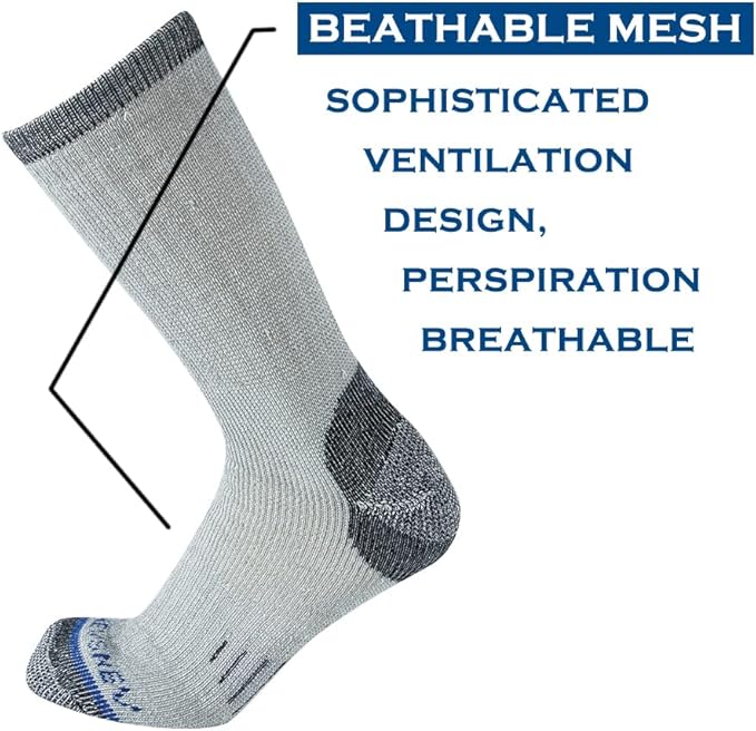 Merino Wool Men Crew Socks Warm Socks Athletic Socks for Men, Suitable for Hiking,Trekking,Camping …